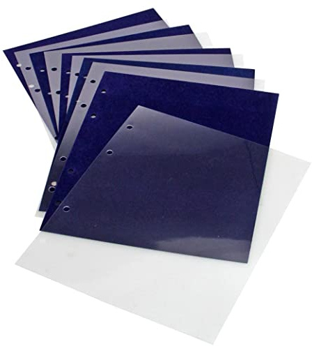 ID-Safe - Lote de 2 hojas de terciopelo azul e separadores rígidos transparentes para 40 pines/página (ref. 7861) para Álbum Pin's