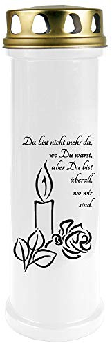 HS Candle Pack of 5 grave candles with motif, grave light with burning time of approx. 4 days, motif: candle, in many other variants