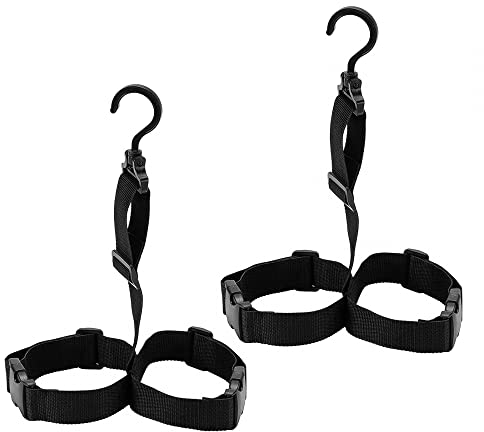 DONGKER Angler-Stiefel-Aufhänger, 2 Stücke Verstellbare Halterung für Watanzug, Kleiderbügel mit 360° Drehbarem Haken für Trocknen Wathosen Watstiefel Stiefel