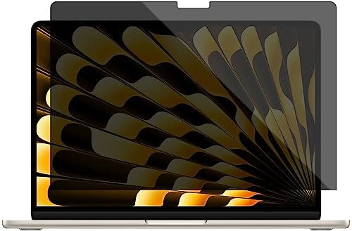 13-Inch Laptop Privacy Screen Protector for 2024 MacBook Air 13.6 M3 Chip A3113 5H PET High Definition Anti Scratch Dustproof Laptop Protective Film Cover Skin Accessories (Privacy)