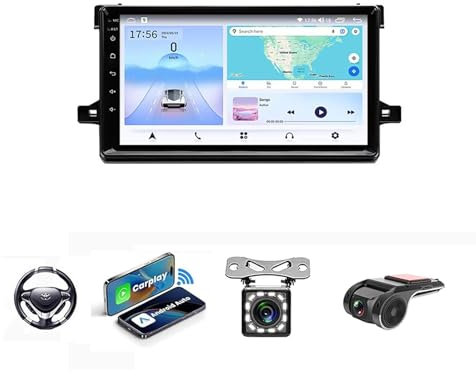 BOJONI Android 13 Autoradio 2 Din in-Dash Radio avec Car-Play Android Auto, 9 Pouces Screen RDS Dab+ Radio/Caméra de recul pour Toyota Prius XW50 2015-2020(NF-3 8Core 2+32G)