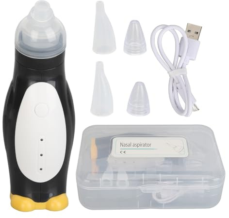 Aspirador Nasal eléctrico para bebés Respicefinem. Succionador Nasal Infantil con 2 Niveles de Ajuste y 2 boquillas Diferentes para Uso Diario y Viajes.