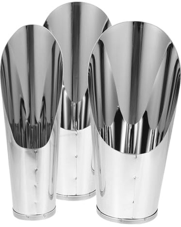 Housoutil Ensemble 3 Pelles à Terreau en Acier Inoxydable Pelles à Main pour Jardinage et Bonsaï Taille Petite Moyenne Grosse Outils Jardinage pour Plantes Succulentes et Rempotage