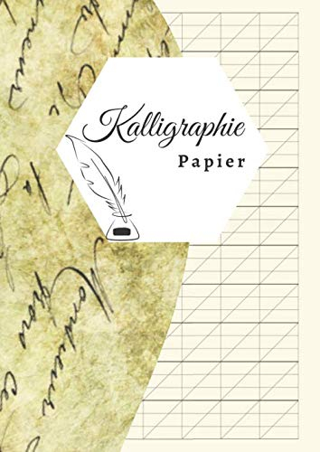 Kalligraphie Papier: DIN A4 Übungsheft | 110 Seiten | Schönschreiben Handlettering Übungspapier Schreibschrift