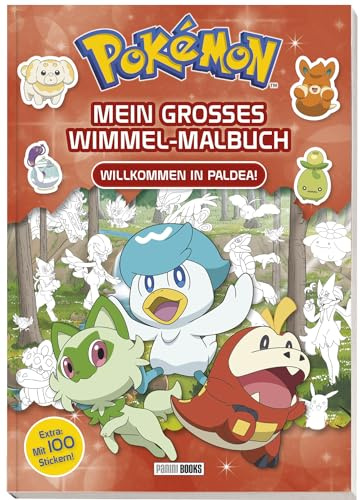 Pokémon: Mein großes Wimmel-Malbuch - Willkommen in Paldea!: Mit 100 Stickern!