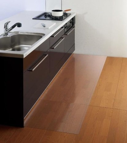 Bodenschutzmatte Bürostuhlunterlage Bodenmatte Stuhlunterlage Transparent Glasklar 100% (60 x 140 cm)