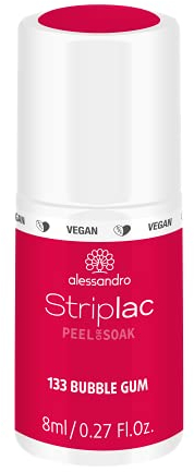 alessandro Striplac UV-Nagellack Bubble Gum – Schonend und langanhaltend – Einfache Entfernung dank Peel-Off-Technologie – Vegan und tierversuchsfrei – 8 ml