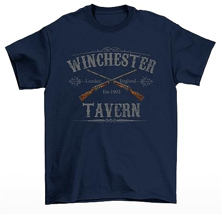 Winchester Tavern, Mens Retro Zombie Movie T-Shirt, Made from Organic Cotton