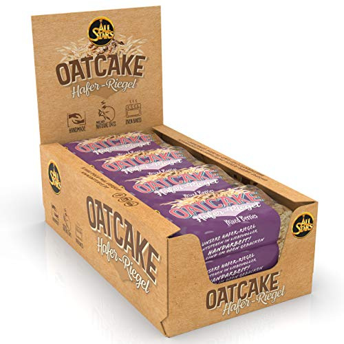 ALL STARS Oatcake Haferriegel 12 x 80g Mixed Berries | Handmade Energy Bar im Ofen gebacken, Energieriegel fürs Training, mit 43g Kohlenhydraten, enthält wichtige Mineralstoffe