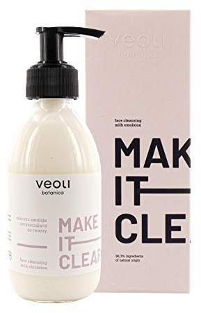 veoli Make it clear Reinigungsmilch, milchige Gesichtsemulsion 200ml alle Hauttypen, vegane Gesichtsreinigung Milch