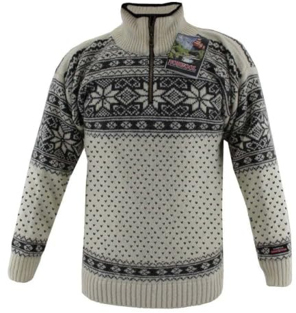 HomeOfSocks Original Norweger Herbst Winter Pullover Reiner Neuer Wolle