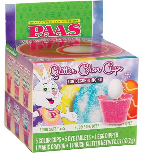 PAAS Glitter Color Cups Egg Decorating Kit - America's Favorite Easter Tradition