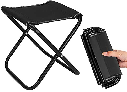 Nothers Zhioudz Mini Taburete Plegable PortáTil Silla Plegable PequeñA, Plegable para Exterior Mini Silla PortáTil De Aluminio, Apta para Camping, Pesca, Picnic, Viajes Y Senderismo