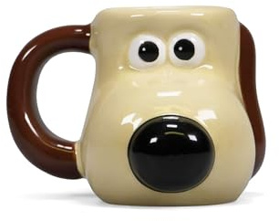 Half Moon Bay | Wallace & Gromit | Gromit 3D Shaped Mini Mug | Small 75ml Ceramic Espresso Cup & Display Piece | Official Aardman Merchandise | Quirky Novelty Collectible Gift