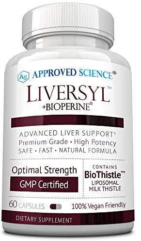 Approved Science Liversyl - Milk Thistle, Artichoke Extract, and Bioperine - Vegan - 60 Capsules - Made in the USA