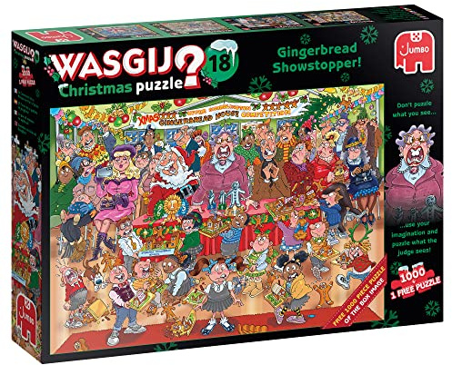 Wasgij, Christmas 18 - Lebkuchen Showstopper!, Puzzle 1000 Teile Erwachsene