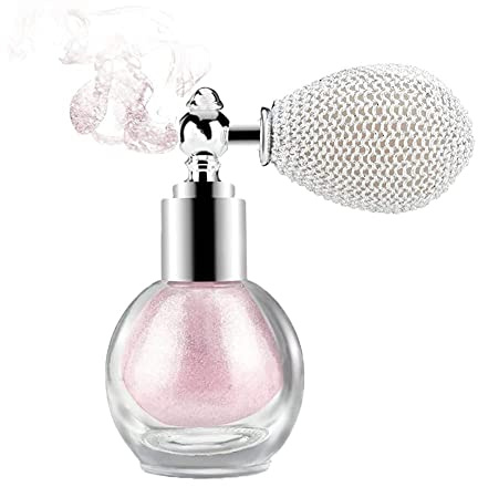 Highlighter Puder Sprühen,Glitzer Spray Nackt Rosa Körper Glitter Gesichtshaar-Hochglanzspray Schimmernder Glitzer Puder Party Makeup, für Glow Face Körper Sparkle Powder Körperglitzer Cosmetic1