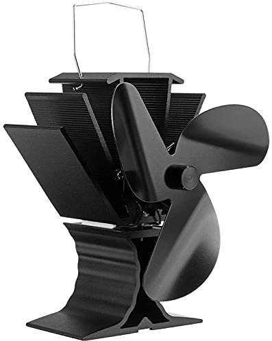 Fireplace Fan 3 Blades, Mini Size Heat Powered Stove Fan, Wood Stove Top Fan, No Battery or Electricity Required Heat Circulation, for Gas/Pellet/Wood/Log Burning Stoves