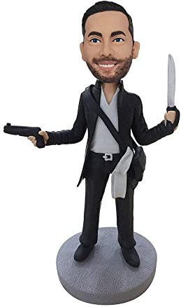 mydedor benutzerdefinierte Bobble-Heads Figuren - Männliche Piraten - Handgefertigte personalisierte Puppen als einzigartiges Geschenk für Geburtstag, Papa, Freund, Arbeitskollege.