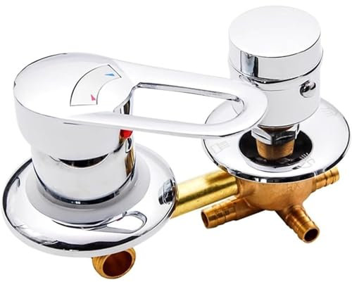 PAILON Inverseur de mitigeur en Laiton, mitigeur d'intubation de Salle de Bain, Interface G1/2, Noyau de Valve en céramique, Robinet de Douche thermostatique pour Armoire de Cabine de Douche