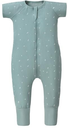 POUCHTALES Sovpåse Baby 1.0 TOG | Varm Pyjamas för Gående Baby | Sovpåse med Ben | Vinter- och Höstpyjamas Salvia 12-24 Månader