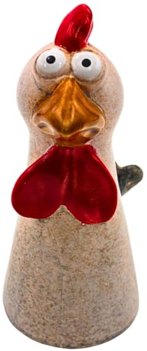 Dekohelden24 Valla de cerámica como Pollo en Color Blanco. Dimensiones (Largo x Ancho x Alto): Aprox. 13,5 x 9,5 x 22 cm.