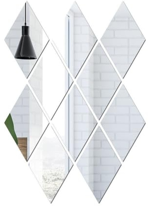 PARENCE.- Set mit 10 selbstklebenden Spiegelaufklebern - Mit Kreativität dekorieren - 15x15cm - Innendekoration - Alle Oberflächen