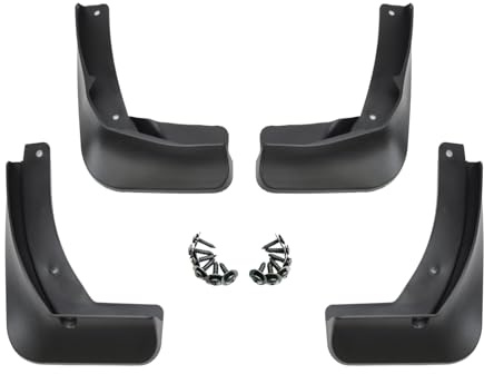 J&J AUTOMOTIVE Set da Paraspruzzi Auto e Parafanghi per Volkswagen Golf 7 2013-2019 5-Porte Berlina, Set da 4 Pezzi, Kit di Protezione Contro Gli Spruzzi, Nero