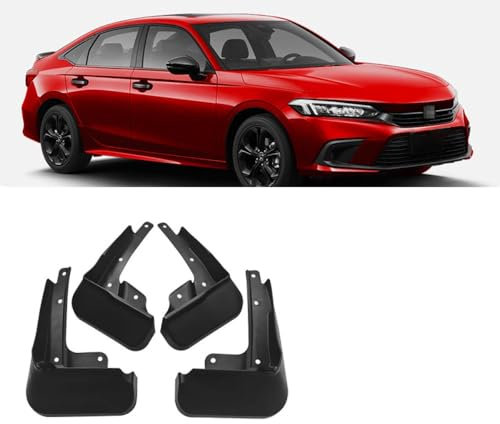 Bqieai 4PCS Auto Vorne Hinten Schmutzfänger, Für Civic 2022 Rad Spritzschutz Kotflügel Staubdicht Schlamm Klappen Car Styling Zubehör