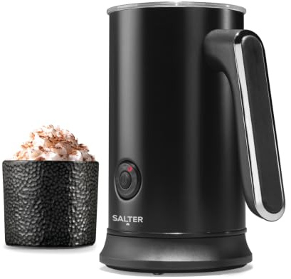 Salter Macchina per la cioccolata calda - Schiumalatte automatico 4-in-1, riscaldatore di latte caldo e freddo, 240ml/115ml, 500W, senza fili, pannello di controllo LED, per caffè, latte ghiacciato