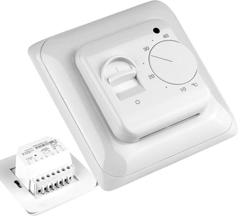 Mechanical Room Thermostat - Mechanical Knob Room Floor Heating Controller | Mechanical Knob Design Heater Thermostat for Commercial and Civil Buildings