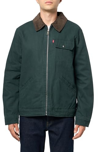 Levi's Herren-Arbeitskleidung, Baumwoll-Leinen, Cordkragen, Depot Jacke, Green Gables Steppfutter, XL