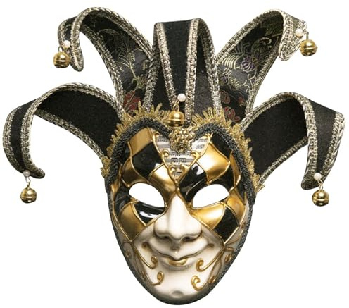 Generisch Venezianische Maske Herren Damen Maskerade Party Gesichtsmaske Elegante Maskenball Maske Karneval Kostüm mit Retro-Muster Ballmaske Maskenball Cosplay Fasching Verkleidung Wand-Deko