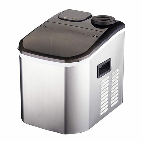 BTOIASYHF Macchina Automatica per Il Ghiaccio, Macchina per cubetti di Ghiaccio con Display LCD per Uso Domestico Commerciale, Macchina per cubetti di Ghiaccio in 2 Dimensioni in Acciaio Inossidabile
