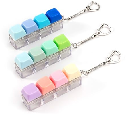 Leikedun 3Pcs Keyboard Fidget Toy 4-Button Keychain Stress Relief Clicker | 4-button mini keyboard, Portable keyring design, Keyboard Clicker, Stress Relief, Fidget Decompression Toys, Perfect gift