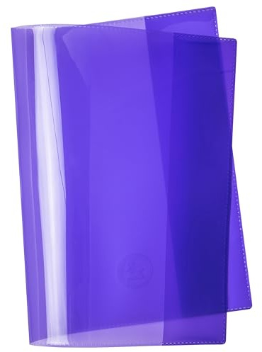 JOLLY Jollycover Heftschoner A5, violett, 25 Stück, extra stark, kinderfest, mit Ultraschallverschweißung, 160µm Polypropylen, umweltfreundlich, für Schulhefte und Bücher