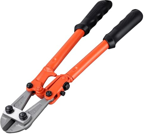 JIAYUET Robuster Bolzenschneider für Zaun, Stahldraht, Kette und Metallstangen mit rutschfestem Gummigriff, 35,6 cm