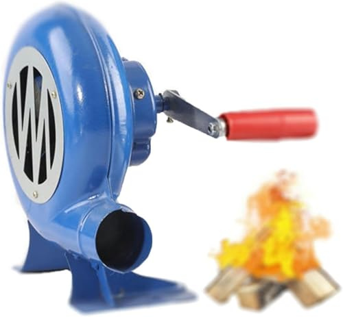 GZKDKZB Handkurbel-Schmiedegebläse – Manuelles Grillluftgebläse zum Kochen, kleines Holzkohlegebläse für den Haushalt, Popcornventilator mit Eisengetriebe, Kaminbalg, für Camping-Picknick