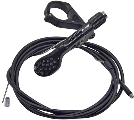 Harilla Distancia para tija telescópica de Bicicleta de montaña y Carretera, Ligero, para enrutamiento Externo e Interno. Ideal para Deportes, Negro