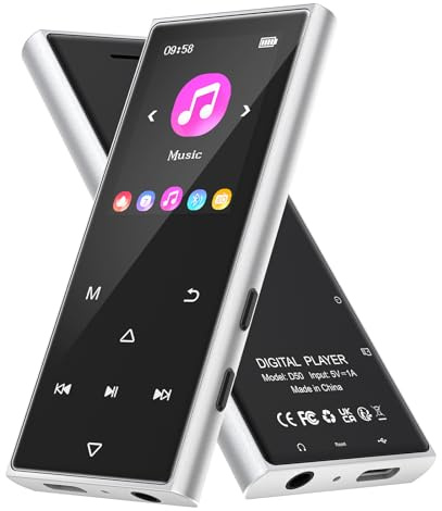 AGXOV Reproductor MP3 con Bluetooth, reproductor MP3 infantil D50 con pantalla de 1,77 pulgadas