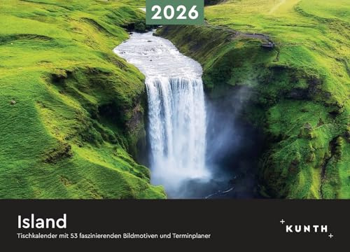 Island - KUNTH Tischkalender 2026: Wochenkalender mit faszinierenden Fotomotiven und einem praktischen Terminplaner (KUNTH Tischkalender mit Wochenplaner)