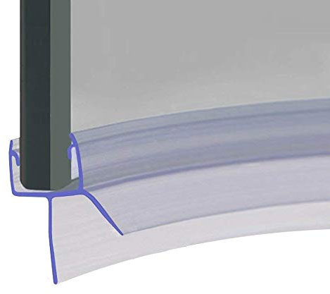 Pre Curved Shower Screen Door Seal | Fits 8mm Glass | Seals Gaps of Up to 23mm | 850mm Long | SEAL022 (85cm Length)