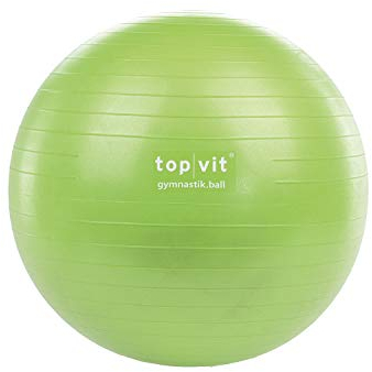 top vit Gymnastikball Gymnastic.Ball für Fitness- und Sportübungen in 3 Größen 55cm, 65cm und 75cm (Apple, 55 cm)