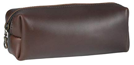Ruitertassen Stiftetui Leder große Stiftrolle Schlamper Stifteetui Etui Tasche braun Sattelleder