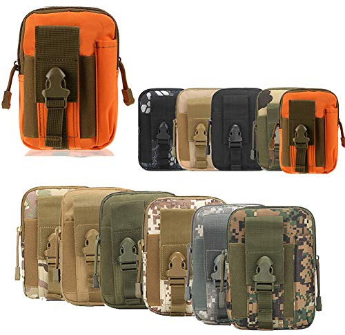 ZhaoCo Sac Tactique Ceinture, Sacoche Ceinture Nylon Molle EDC Gadget Utilitaire téléphone cellulaire pour Randonnée Voyage Sport Plein-air