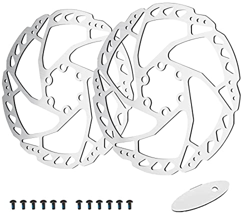 RUJOI 160mm Bike Disc Brake Rotor Set – Front & Rear Stainless Steel Brake Discs with Calipers & Bolts – MTB Parts for Mountain, Road & Hybrid Bikes