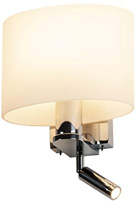 SLV luminaria empotrable de pared KENKUA SPOT/Iluminación de interior de pared, luminaria de superficie, luminaria de superficie de pared, proyector de techo / E27 3000 K 40 W 200 lm cromo 25 grados