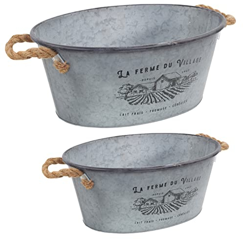 Grande vasca da bagno in metallo galvanizzato per vino, champagne, birra, ghiaccio/secchiello