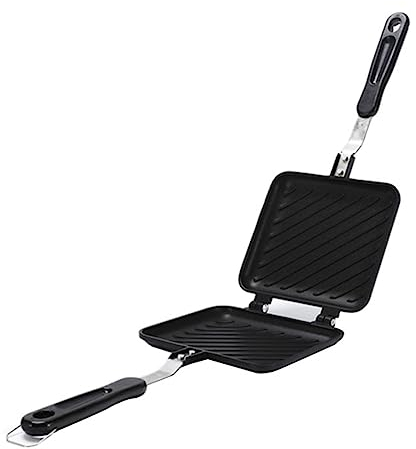 Ranber 1 PCS Grilled Sandwich Maker Bread Toast Breakfast Machine Non-Stick Aluminum Flip Pan Kitchen Tool