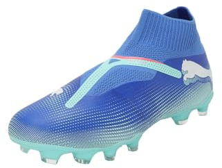PUMA Unisex Adults Future 7 Match+ LL FG/AG Soccer Shoe, BLUEMAZING-PUMA White-Electric Peppermint, 47 EU